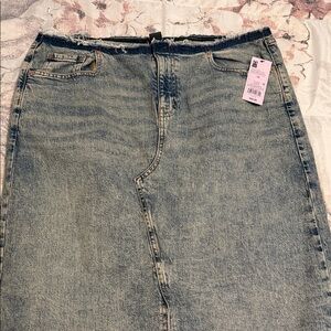 Wild Fable Blue Denim A-Line Skirt